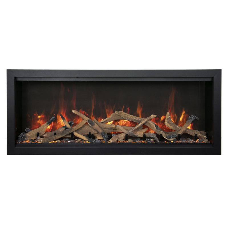 Black Electric Fireplace with 5000 BTU, 20.12" H x 50" W x 20.12" D
