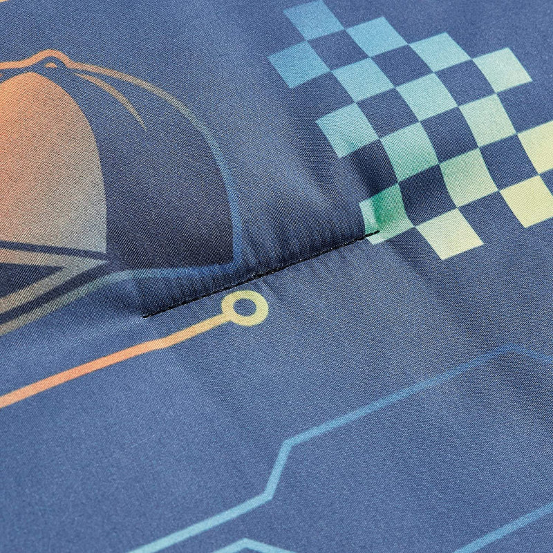 Twin Blue Microfiber Boys' Gamer Comforter Set