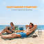 Outsunny Set of 2 Foldable Lounger Beach Mat, Portable Sun Lounger Grey