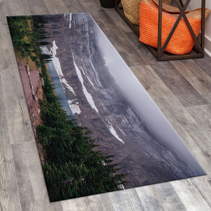 Floral Medley Non-Woven Soft Type Printed Rug with Vibrant Hues for a Unique Touch in Any Room Setting, Runner 2'8" x 9'2"