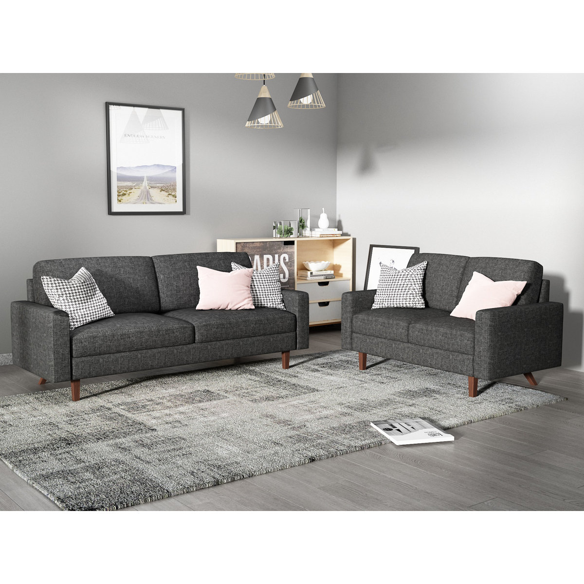 Ebern Designs Gilbertsville 2 Piece Standard Living Room Set & Reviews ...