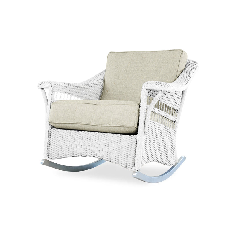 Nantucket Outdoor Rocker Chair, White, Demo Oatmeal