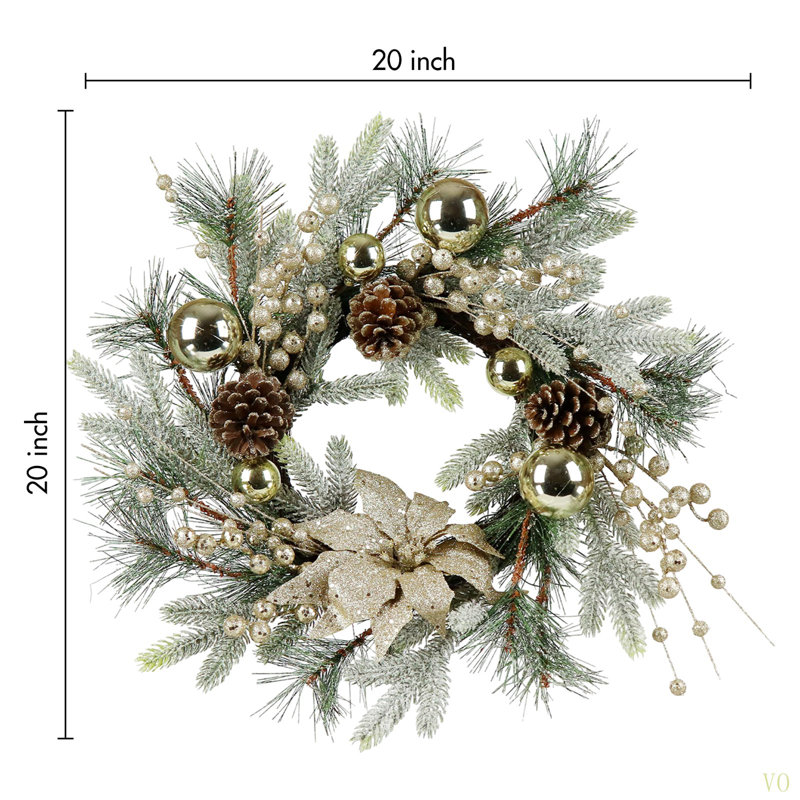 Couronne de Noël avec des lumières chaudes