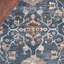 Tapis oriental en polyester tissé à la machine bleu / rouille-1650788859