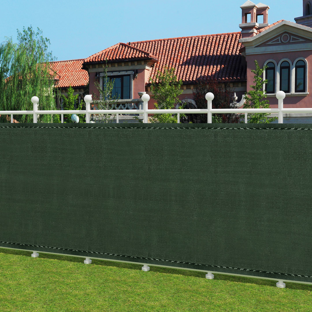 Privacy Netting 1.2x25m HDPE Garden Screening Balcony Privacy Screen Sunshade Weatherproof, Windbreak Net Fence with Cable Ties, Green
