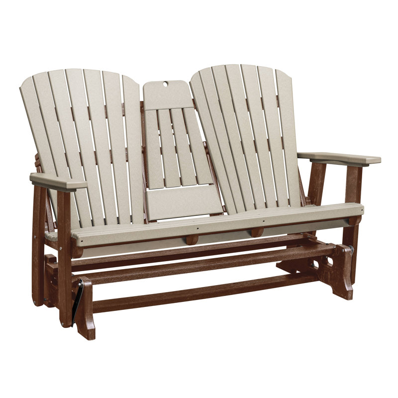 Fauteuil oscillant d'extérieur Bethy, Structure brune / siège coquillage
