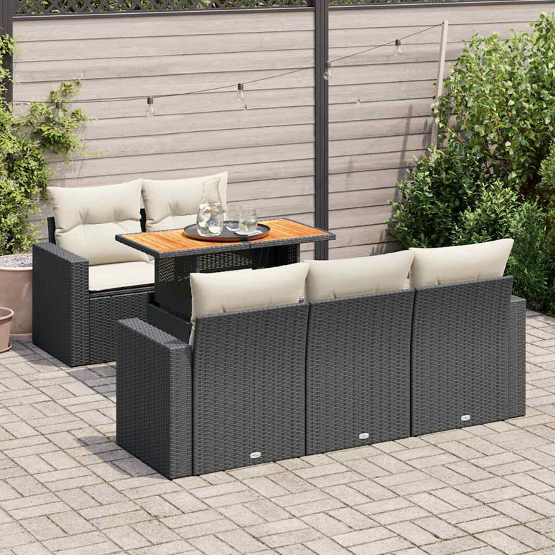 Vidaxl Garden Sofa Set Black
