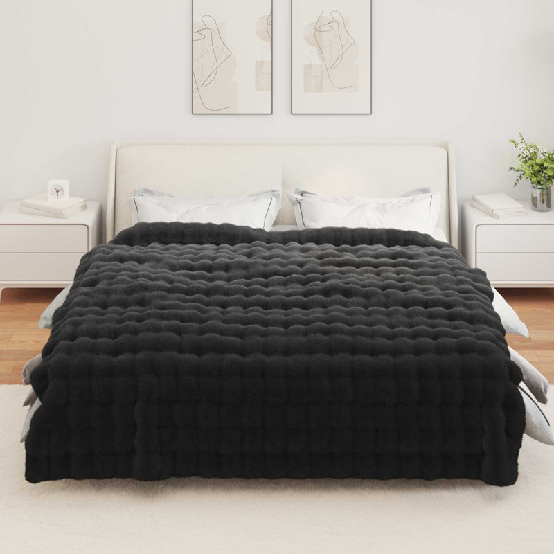 1-36 Throw Blanket, Black, 240cm x 270cm
