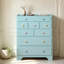 Meuble d'appoint moderne en bois massif bleu-2043325206