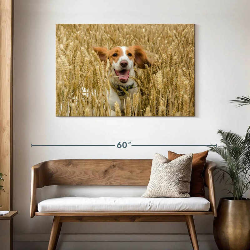 Happy Cocker Spaniel, 30" H x 45" W