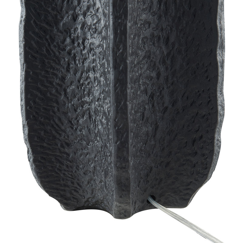 Kyeson 24" Tall Table Lamp with Fabric Shade, Black