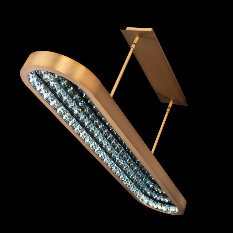 Marquis 1 - Light LED Pendant, Aged Brass