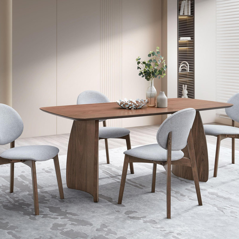 Dining Table Set 5 Pieces, Light Gray