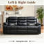 Ensemble de salon inclinable 3 pièces en cuir gonflable Lacreta Humes, ensemble de canapés inclinables-105475122