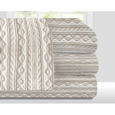 Flannel Geometric Sheet Set