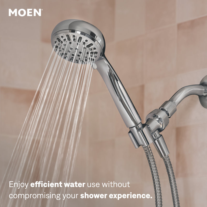 Moen 6-Function Handheld Shower Head with Hose , Detachable Hand Shower, Chrome, 280H1