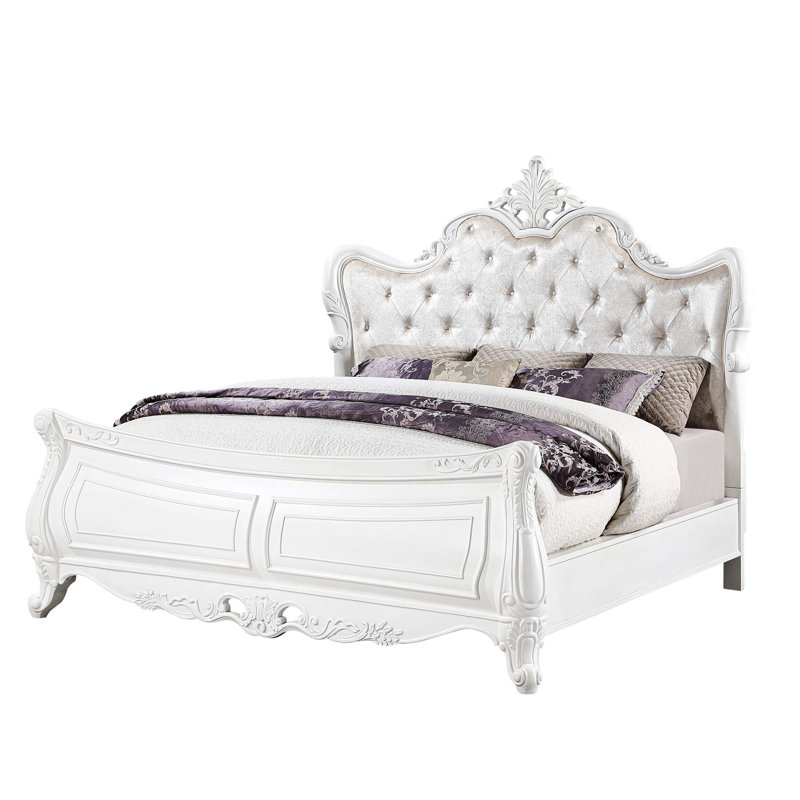 Grand lit de style moderne Opulence en bois, Grand lit