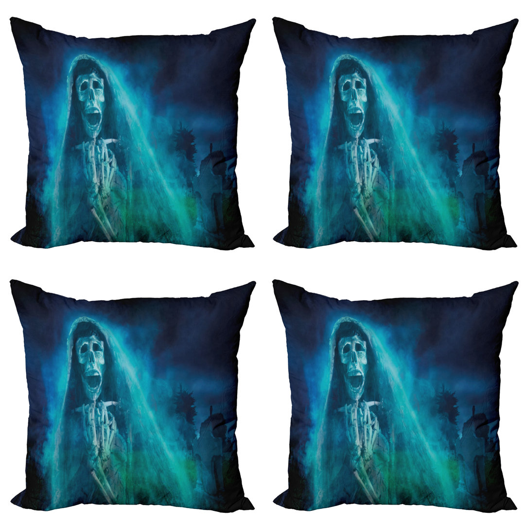 Dekokissen Kissenbezug, Gothic Geist, Halloween, Blau