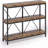 55" Industrial Console Table With Storage Shelves – Rustic Brown 3-Tier Sofa Table Behind Couch, Narrow Entryway Table With Open Display Shelves