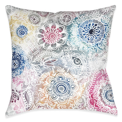 Floral Sketch Outdoor Pillow