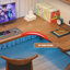 Bureau d'angle moderne en forme de L-758882589-758882534