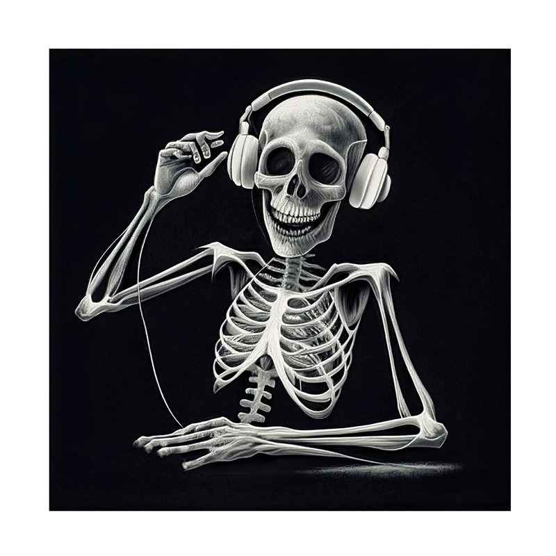 Sasha Skeleton VII Canvas Art, 14'' H x 14'' W
