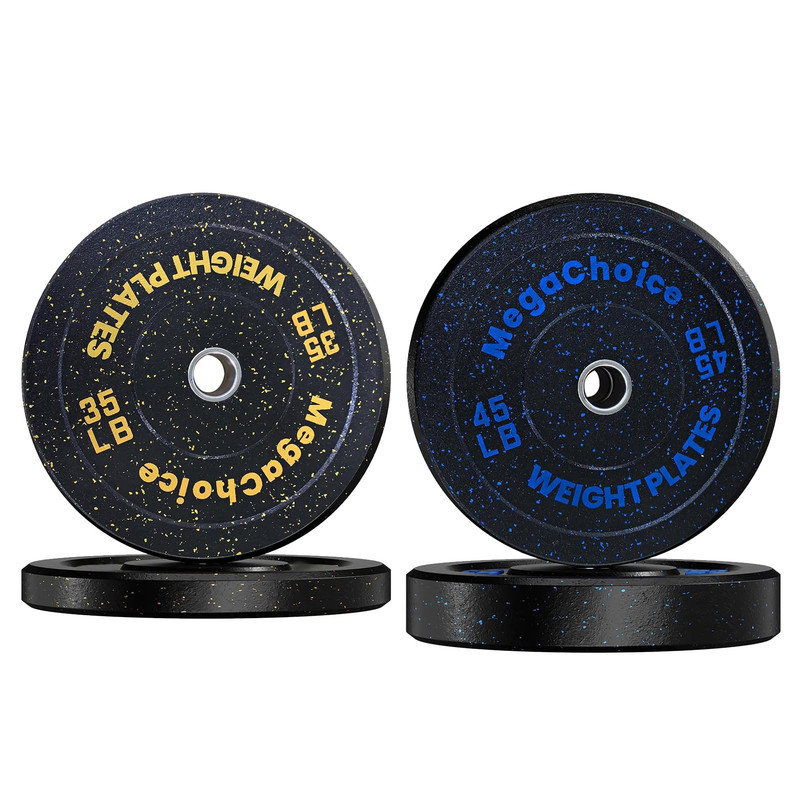Plaques de pare-chocs en caoutchouc de 2 pouces - ensemble de 160 lb pour les haltères, la maison et le gymnase commercial