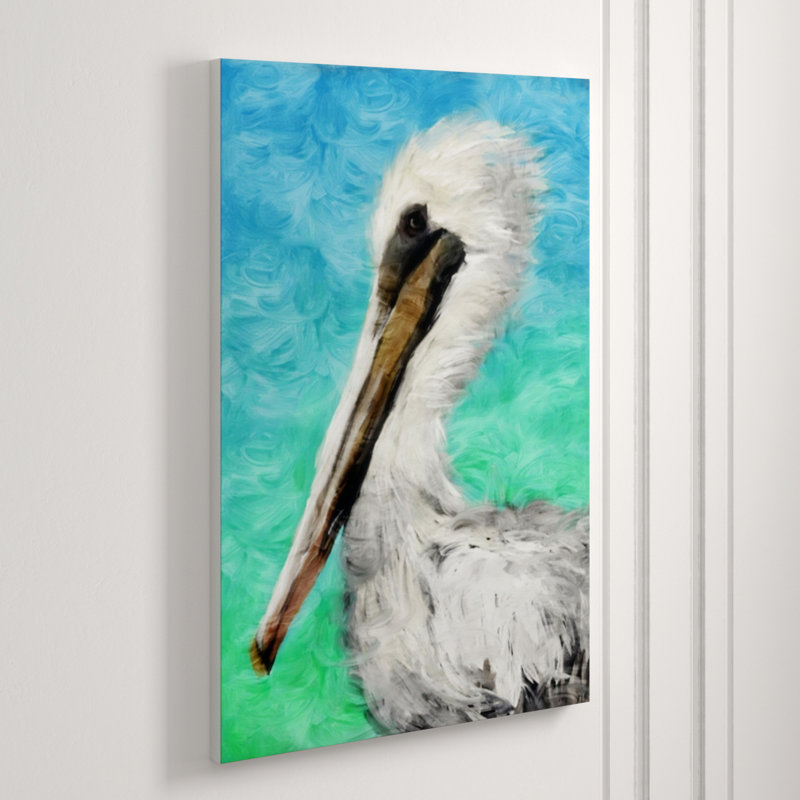 Pelican Painting by Emma Brooks, 54" H x 36" W x 1.5" D, Outdoor