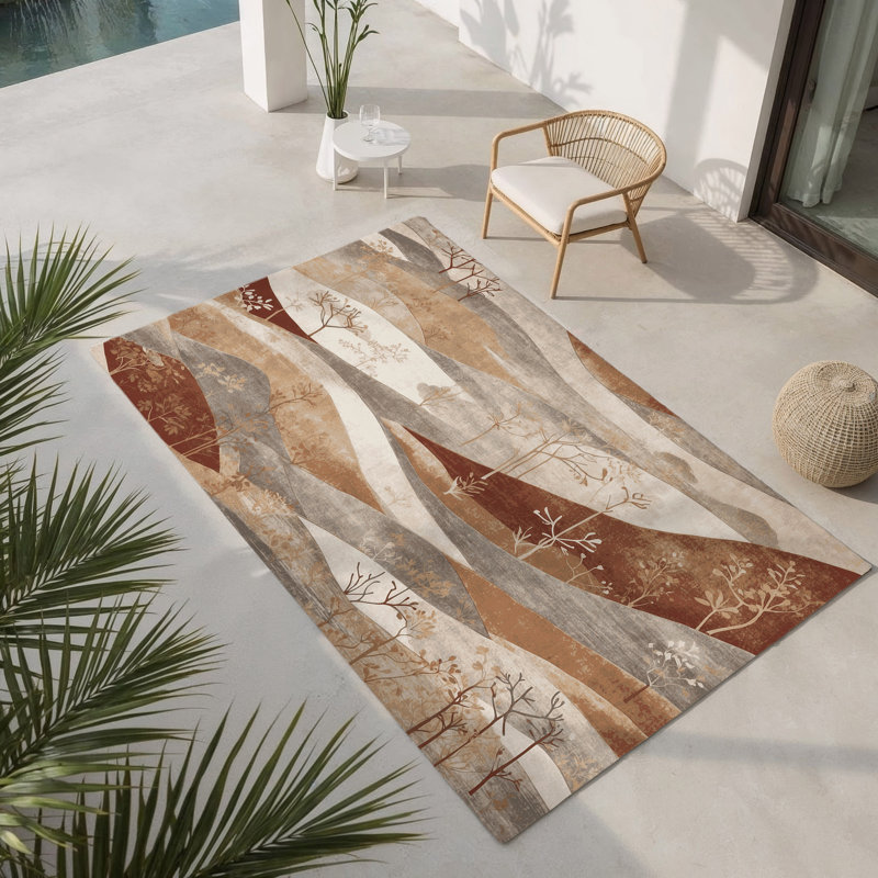 Tapis intérieur et extérieur Morning Calm, Rectangle 4pi x 6 pi