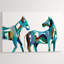 Painted Horses II Print by Milton Coppo-25707650-25707651
