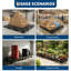 Palettes en plastique robustes emboîtables et empilables - paquet de 8, carreaux de palette de plancher ventilés 19,7 po x 11,8 po x 3,9 po pour le garage, l'entrepôt, le rangement du sous-sol, matériau PEHD - noir, ensemble de 8 pièces en noir-123829931