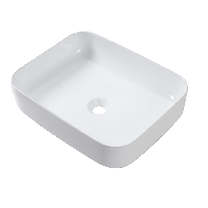 20"x15"Ceramic Rectangular Vessel Bathroom Sink