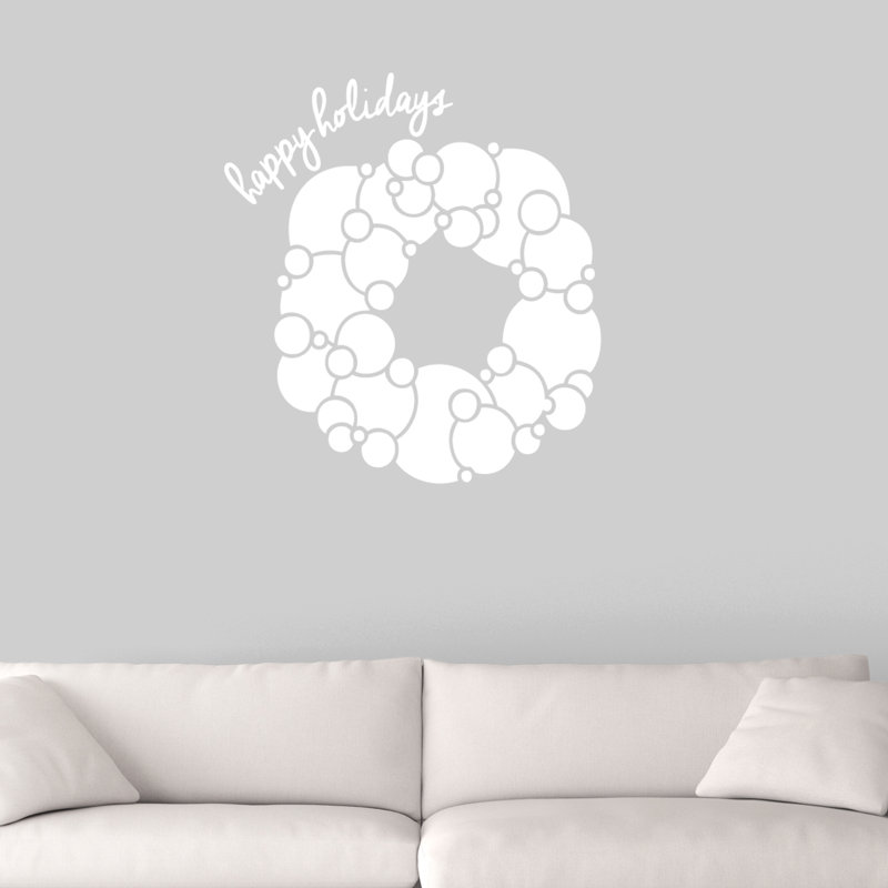 Adhésif décoratif joyeuses fêtes Maurin, Blanc
