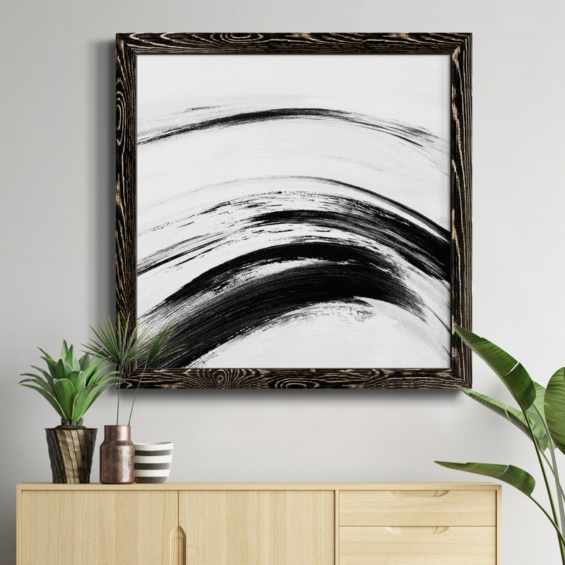 Playful Nature 7 - Peinture sur toile encadrée, H 34,5 po x l 34,5 po x P 1 po, Cadre noir