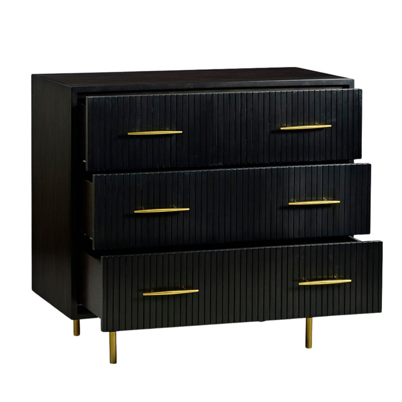Reed 3 - Drawer Dresser, Black