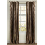 Shiam Cotton Blend Geometric Room Darkening Thermal Rod Pocket Curtain Panels
