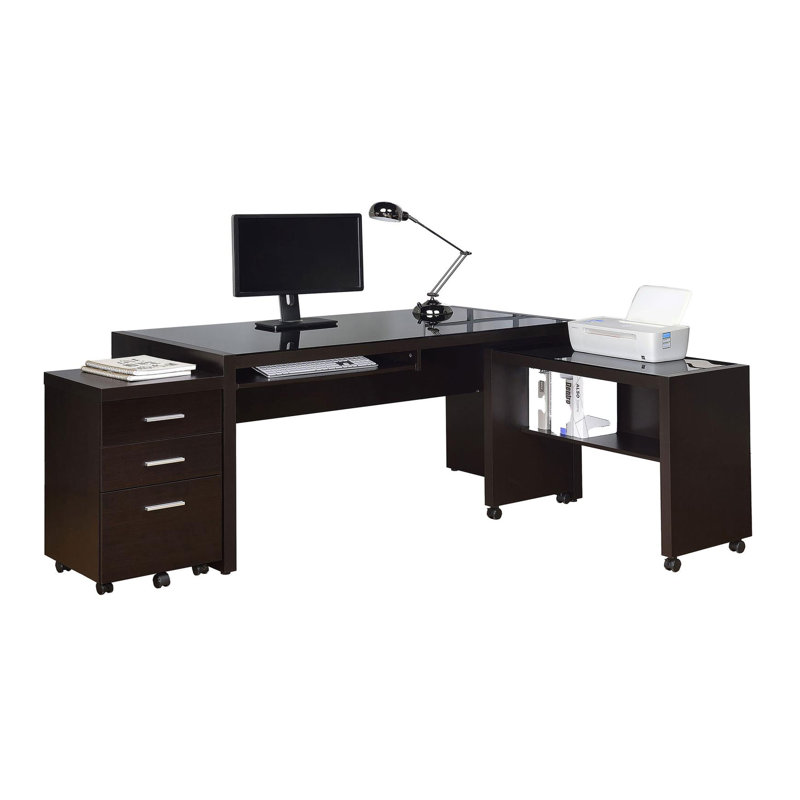 Ensemble de bureau 3 pièces en cappuccino Orrego