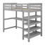 Lit mezzanine avec tablettes de rangement et bureau sous le lit-1634330863