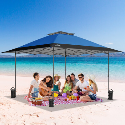 Pop Up Canopies 13 Ft. W x 13 Ft. D Steel Outdoor Straight Leg Canopy