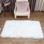 Eversole Handmade Shag Retangular White Rug-774972455