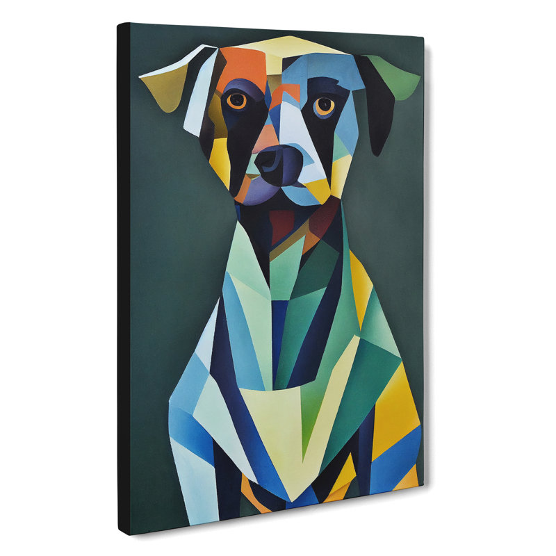 Abstract Dog No.3 - Wrapped Canvas Print, 50cm H x 35cm W x 3cm D