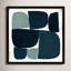 Composizione di Forme Blu Black with Shadow by Marco Marella for Studio M - Framed Wall Art-2065505680-2065505682