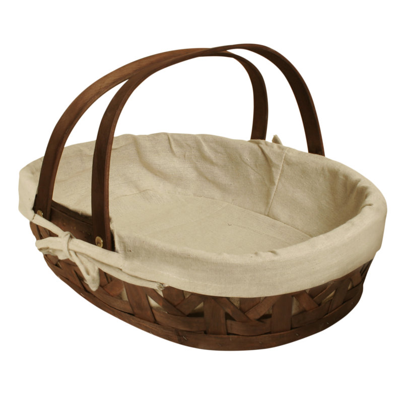 Panier en bois massif, H 3 po x l 12 po x P 8,5 po