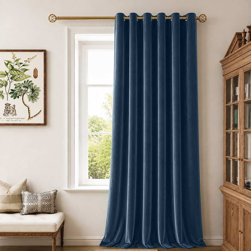 Single Curtain Panel, NAVY