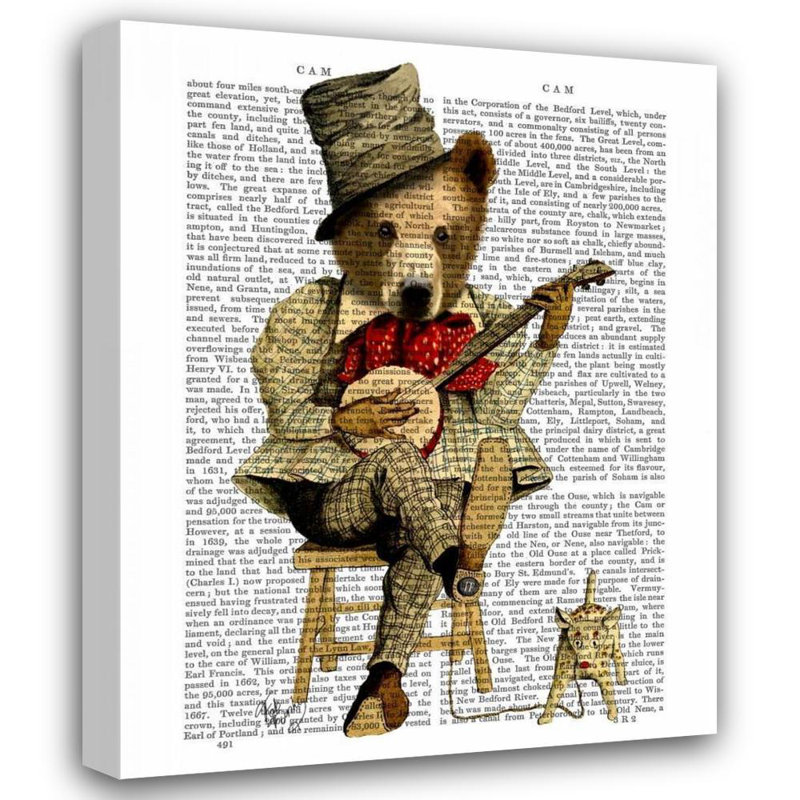 Art sur toile tendue Red Barrel Studio® Fab Funky Gallery, titré: Banjo (47_190616D), H 24 po x l 20 po