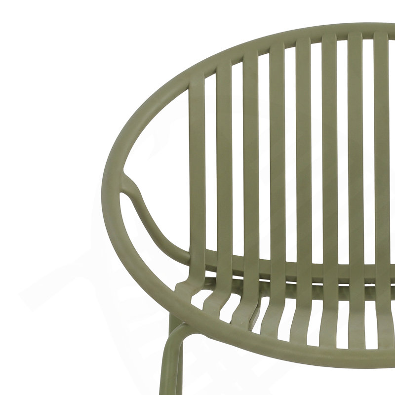 Ensemble repas d'extérieur 7 pièces avec chaise empilable