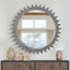 Miroir décoratif en forme de meuble vintage rétro en bois de 42 po x 42 po pour le vestibule du salon de la salle de bain ou assemblé à votre goût (brun écorce antique)-1703648483-1687854171