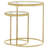 Maylin 2-piece Round Glass Top Nesting Table Set Gold