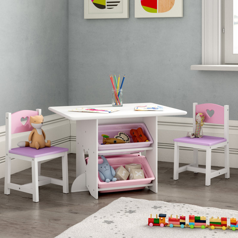 Heart Children's 7 Piece Table and Chair Set