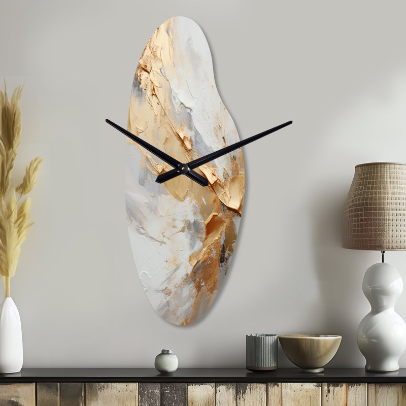 Horloge murale beige Zyla, Moyenne